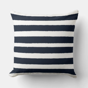 Coussin Bleu et blanc de la marine Bleu et blanc Lancer l'