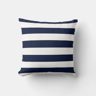 Coussin Bleu et blanc de la marine de minuit