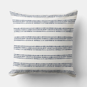 Coussin Bleu et blanc pointillé Lancer l'oreiller