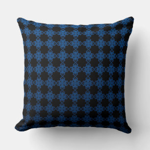 Coussin Bleu Et Noir