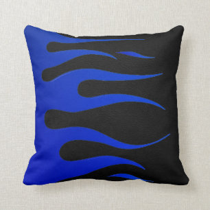 Coussin bleu et noir de MoJo d'Américain de flamme