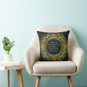 Coussin Bleu et Or 50e Anniversaire de Mariage Classique (Chaise)