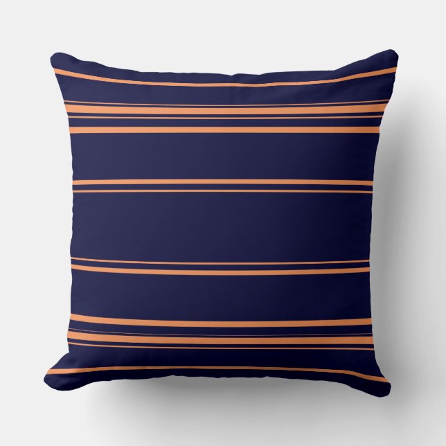 Coussin Bleu Et Orange De La Marine Moderne (Recto)