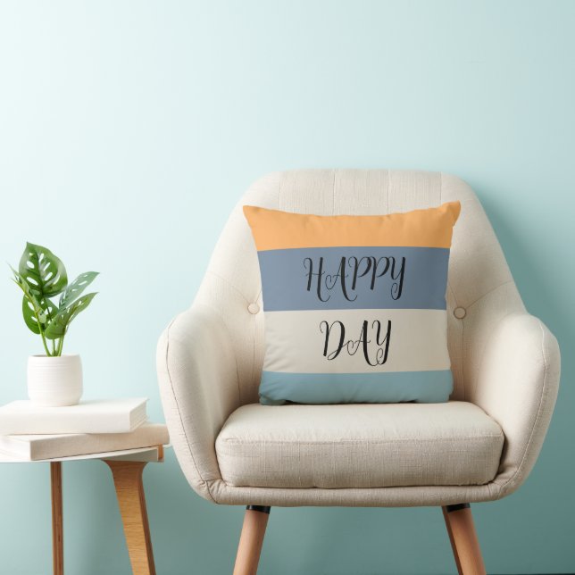 Coussin Bleu et orange triés (Chaise)