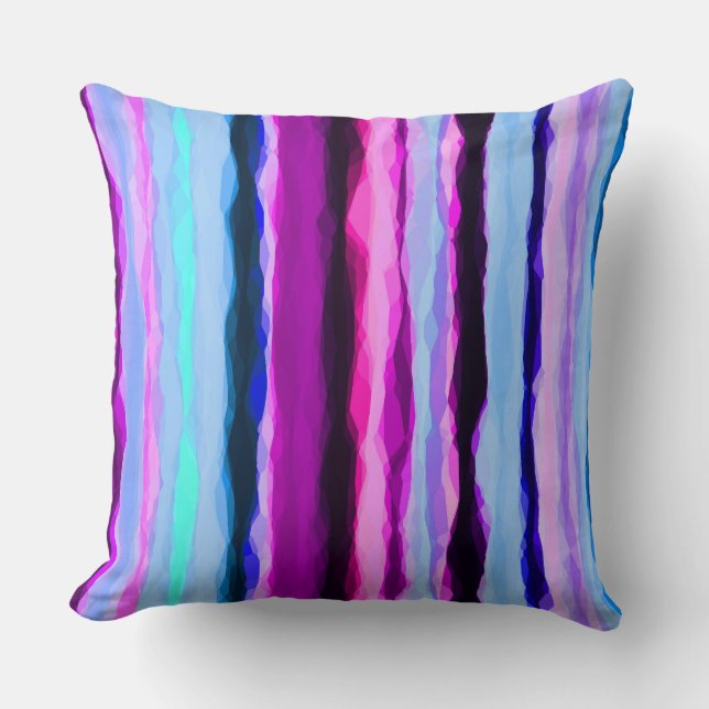 Coussin Bleu et rose Abstrait (Recto)