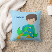 Coussin Bleu fait sur commande de super héros (Couverture)