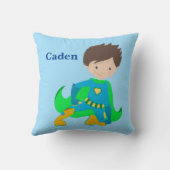 Coussin Bleu fait sur commande de super héros (Verso)