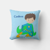 Coussin Bleu fait sur commande de super héros (Recto)