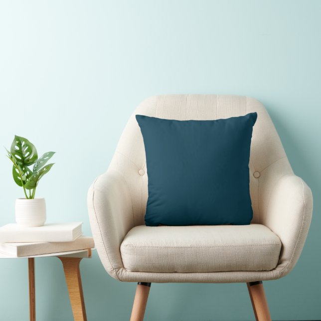 Coussin bleu foncé clair solide/ (Chaise)