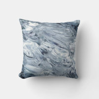 Bleu gris et blanc Abstrait brosses