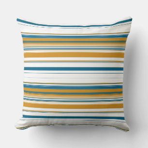 Coussin Bleu jaune et blanc