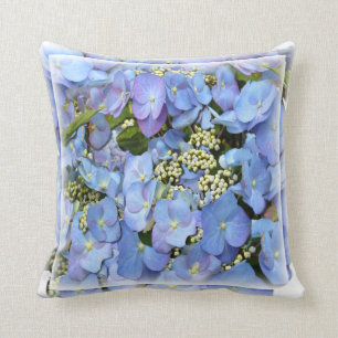 Coussin Bleu lacecap Hydrangea