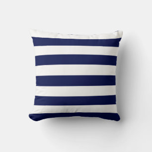 Coussin Bleu marine et rayures blanches