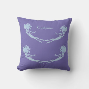 Coussin Bleu Mermaid Swimmer Thunder_Cove