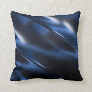 Coussin Bleu métallique brillant Abstrait