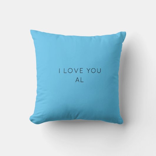 coussin bleu minimal moderne simple test cadeau (Recto)