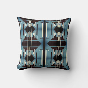 Coussin Bleu noir gris beige Méditerranée Grande Mosaïque