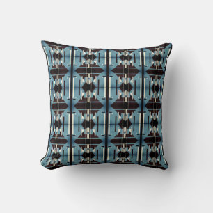 Coussin Bleu Noir Gris Méditerranéen Petits Mosaïques