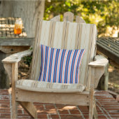 Coussin Bleu Orange Et Blanc À Rayures (Chaise)