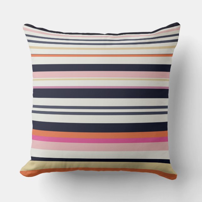 Coussin Bleu, orange et rose (Recto)