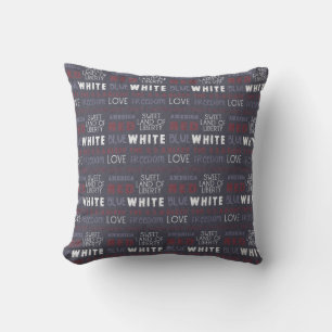 Coussin bleu personnalisé Americana