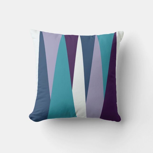 Coussin bleu pourpre et blanc (Recto)