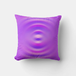 Coussin Bleu pourpre goutte d'eau créant des ondulations