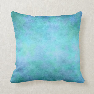 Coussin Bleu, pourpre turquoises, Aqua, et aquarelle