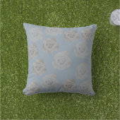 Coussin Bleu Poussiéreux Gris Floral Gris Sombre Élégant C (Herbe)