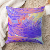 Coussin Bleu rose Abstrait stylé (Couverture)