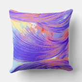 Coussin Bleu rose Abstrait stylé (Verso)