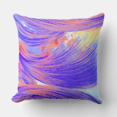 Coussin Bleu rose Abstrait stylé (Recto)