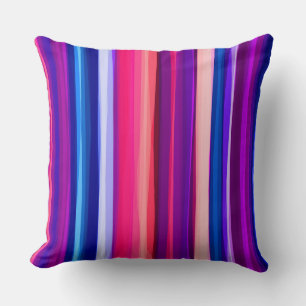 Coussin Bleu, rose et bleu Abstrait