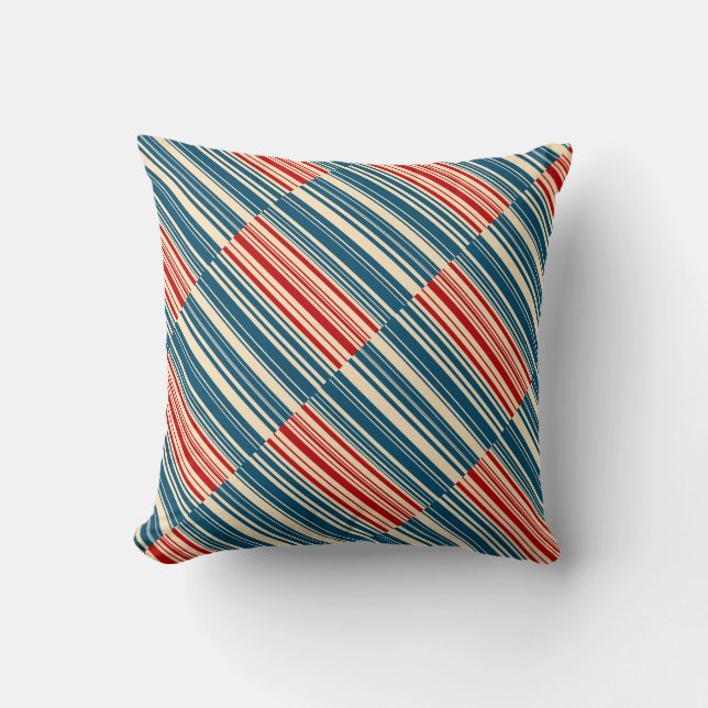 Coussin Bleu Rouge Bleu Grandes (Recto)
