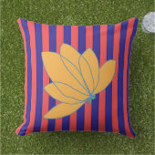 Coussin Bleu rouge doré (Herbe)