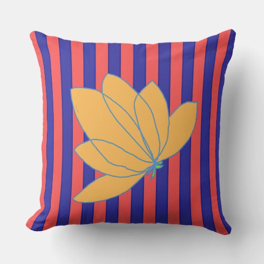 Coussin Bleu rouge doré (Recto)