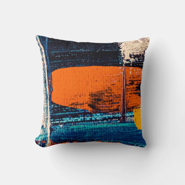 Coussin Bleu, rouge et blanc (Recto)