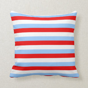 Coussin Bleu rouge et Bleu clair