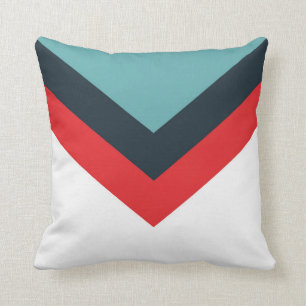 Coussin Bleu rouge simple Motif