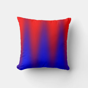 Coussin Bleu rouge Zigzag Ikat Impression