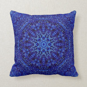 Coussin Bleu royal métallique