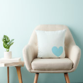 Coussin bleu simple de coeur (Chaise)