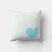 Coussin bleu simple de coeur (Verso)