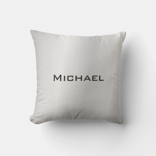 Coussin Bleu tendance gris argent moderne professionnel (Recto)