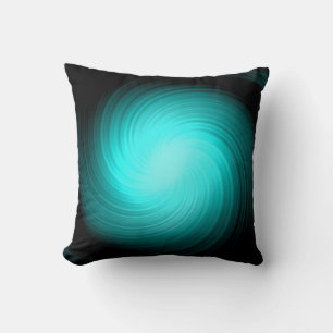 Coussin Bleu tourbillon Art Abstrait