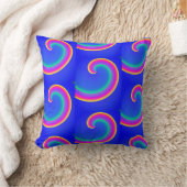 Coussin Bleu Vagues Boucles Arc-en-Ciel Magique (Couverture)