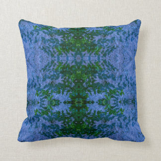 Coussin Bleu vert Botanique