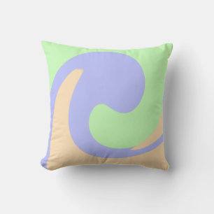Coussin Bleu vert ombre fluide marbre boho audacieux motif