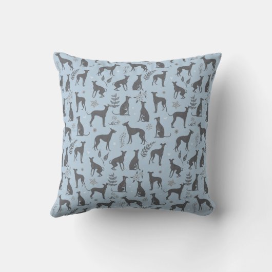 Coussin bleu Whippet (Verso)