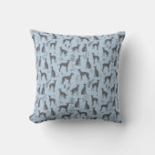 Coussin bleu Whippet (Recto)